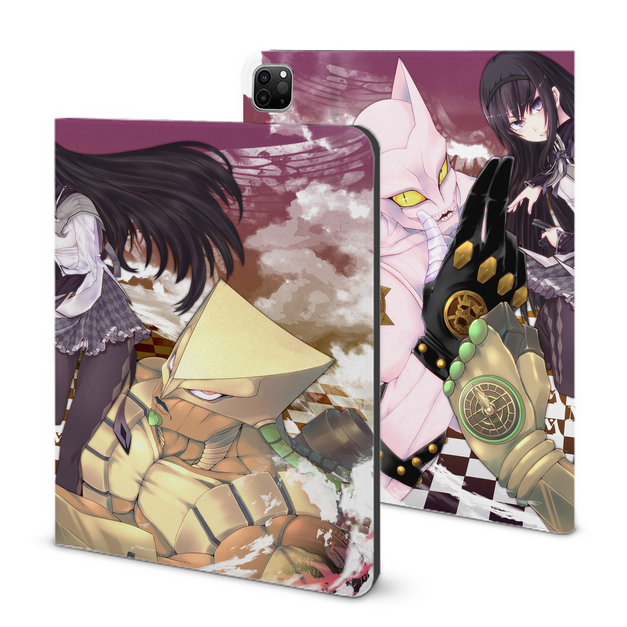 （画像用） ジョジョの奇妙な冒険 JoJo's Bizarre Adventure IPad ケース ブック型 PUレザー TPU 耐衝撃 軽量 薄型 ペン収納なし 全面保護 IPad 各モデル対応